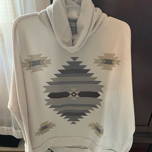 Simply Southern Gray Turtle neck Aztec Print